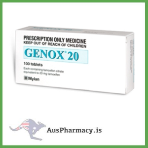 Educational image showing Tamoxifen 20mg tablets with molecular structure and receptor interaction diagram, illustrating its use in teaching SERM pharmacology and hormone receptor dynamics.